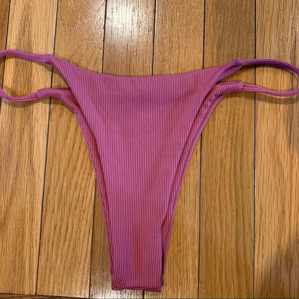 Shein Bandeau Ribbed Bikini Size Medium - Picture 3 of 6